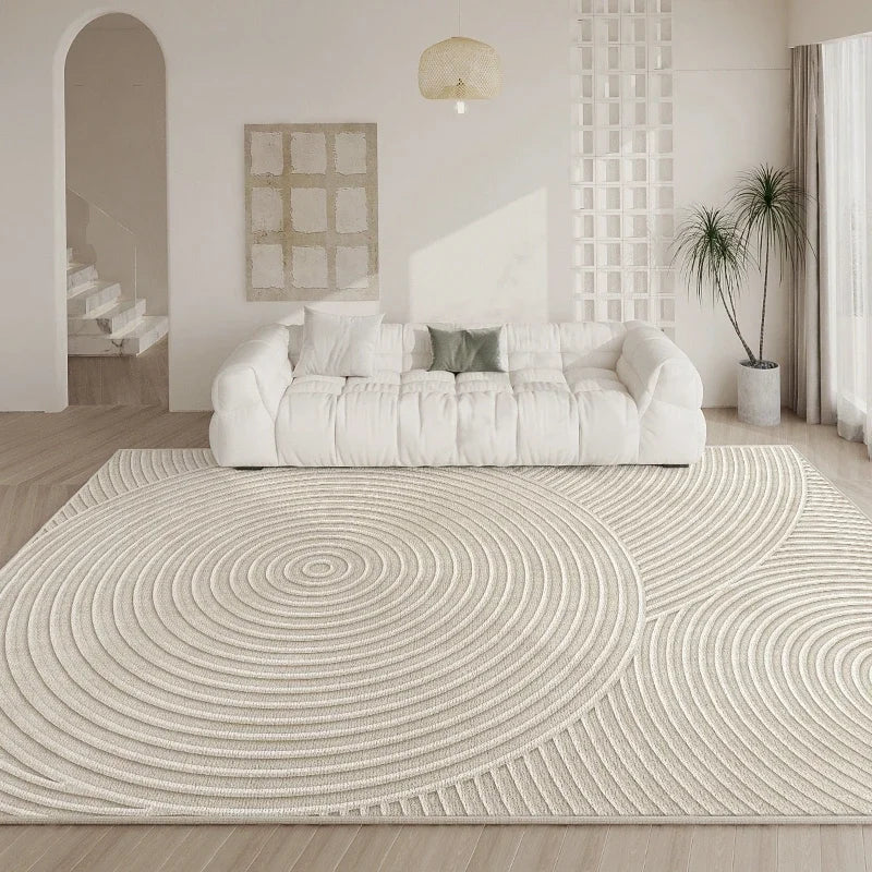 French Cream Light Luxury Washable Large Area Rug