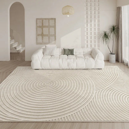 French Cream Light Luxury Washable Large Area Rug
