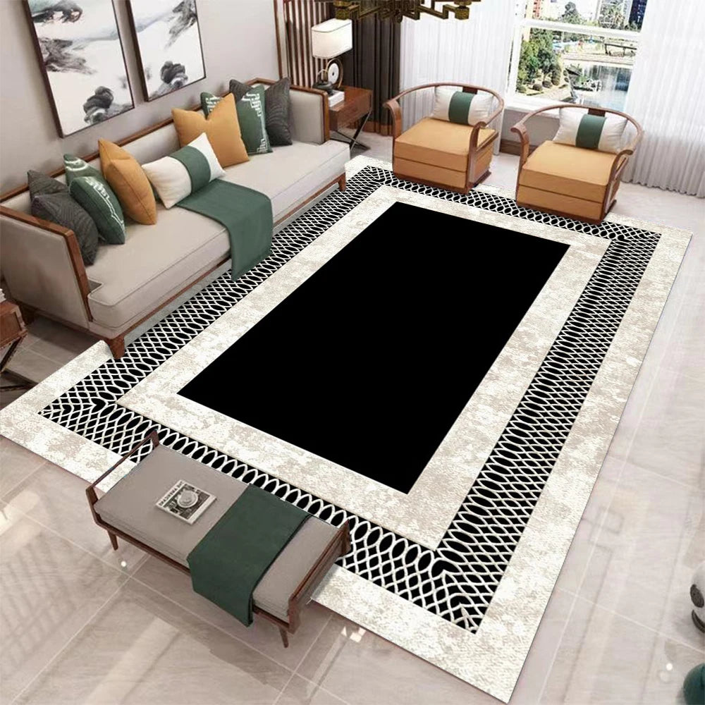 Nordic geometric luxury living room rug