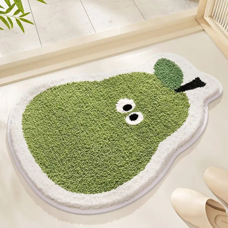 VIKAMA Little Fresh Fruit Imitation Cashmere Washable Area Rug