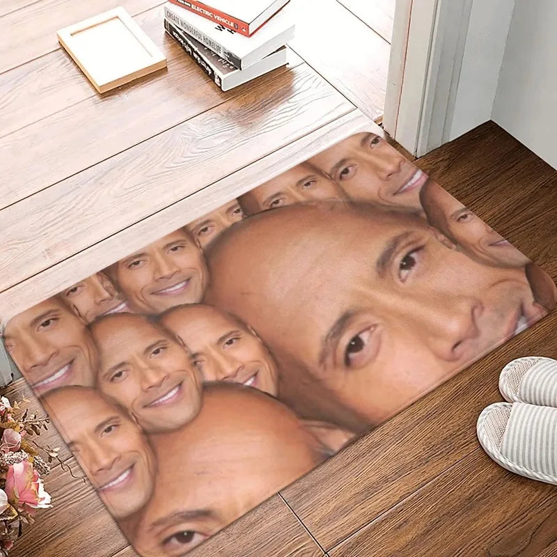 Dwayne “The Rock” Johnson Meme Doormat Anti-Slip Floor Mat Bathroom Kitchen Bedroom Rug Carpet