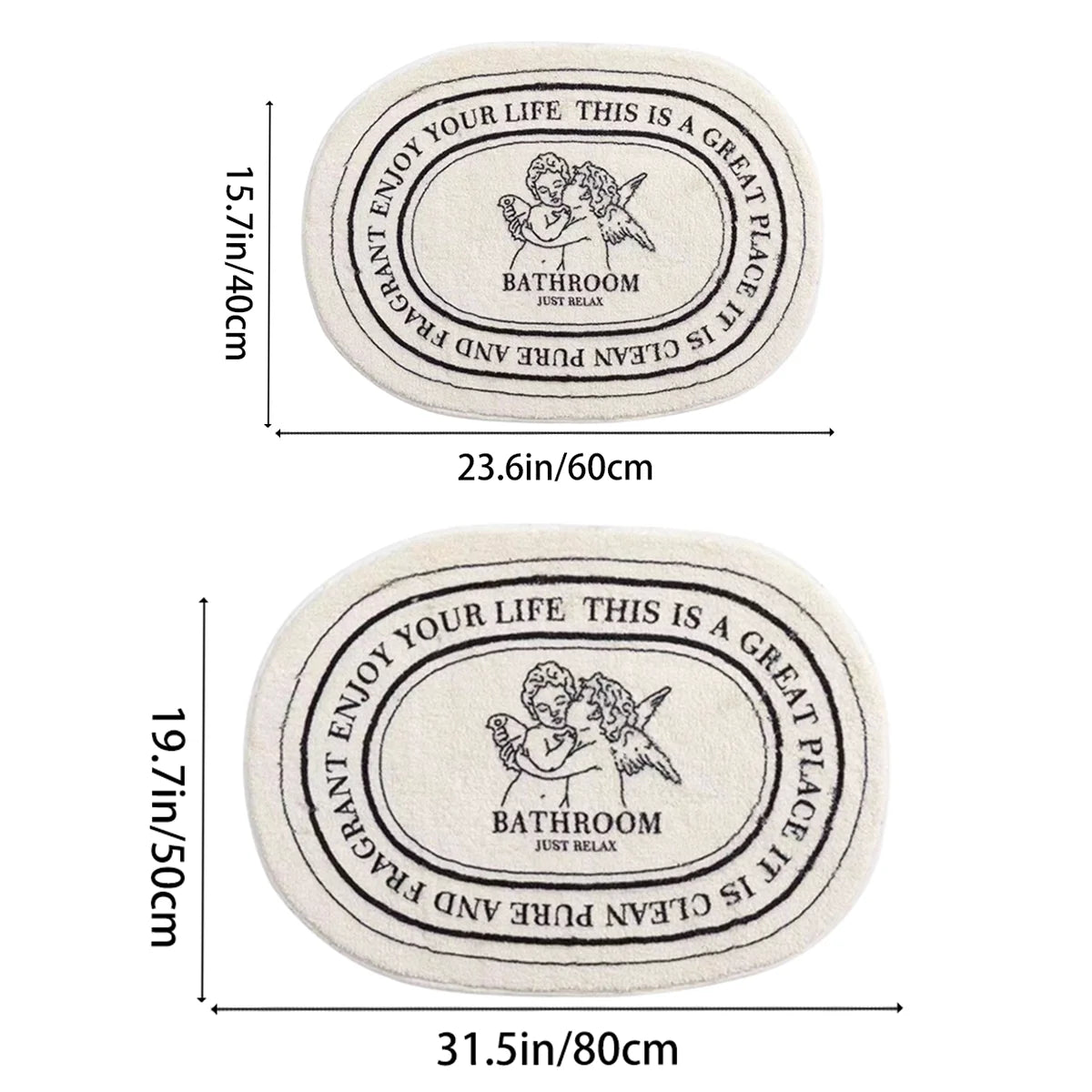 Anti-Slip Soft Bath Floor Mat Angel Pattern Doormat