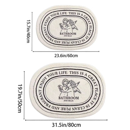 Anti-Slip Soft Bath Floor Mat Angel Pattern Doormat