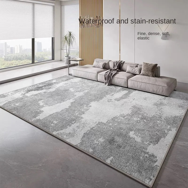 VIKAMA Crystal Velvet Large Area Carpet Minimalist Grey Living Room Bedroom Soft Balcony Floor Mat