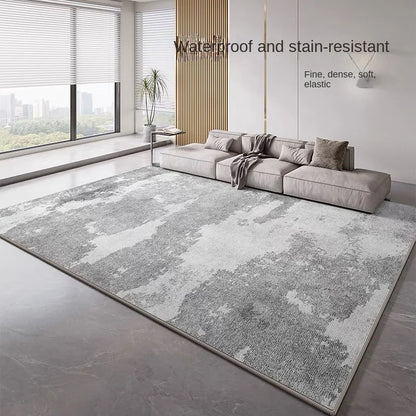 VIKAMA Crystal Velvet Large Area Carpet Minimalist Grey Living Room Bedroom Soft Balcony Floor Mat