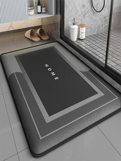 Simple Flannel Non-Slip Absorbent Bathroom Mat