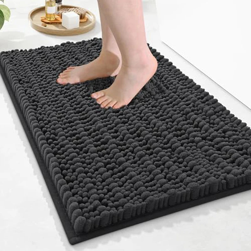 Olanly Chenille Soft Non-Slip Bath Rug