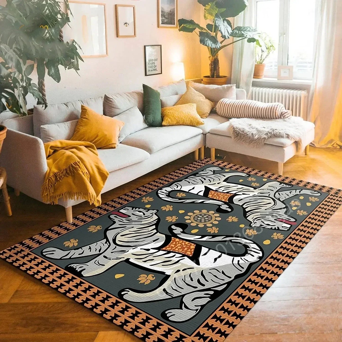 Bohemian Tiger Floral Rug