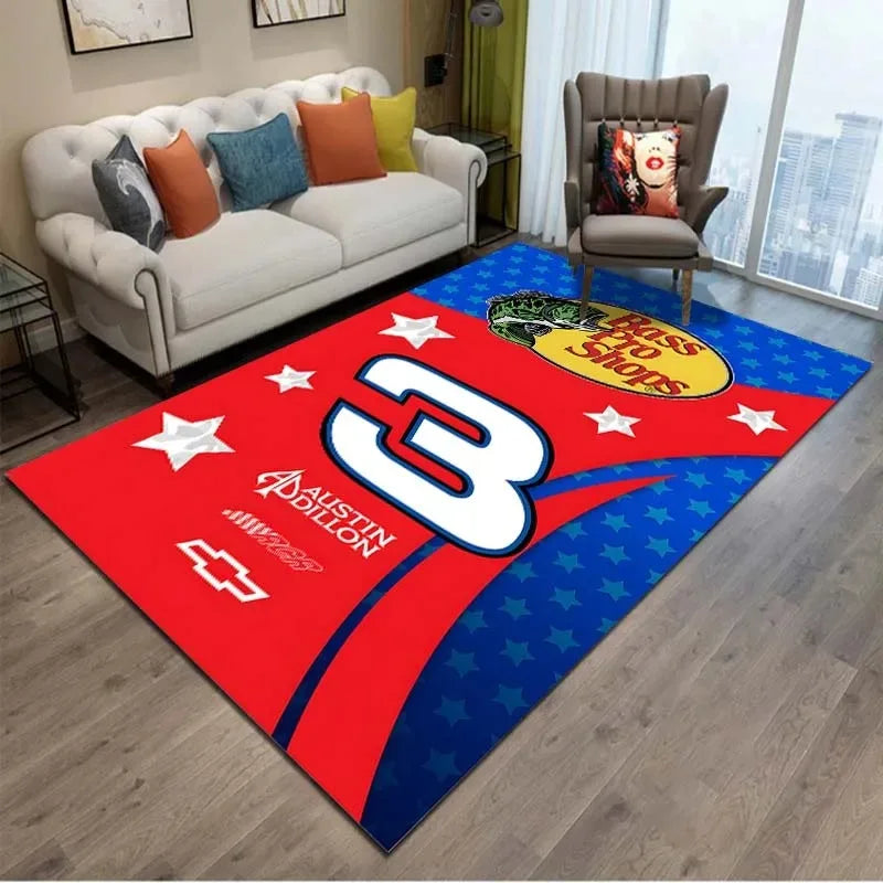 Fishing Pattern Non-Slip Soft Area Rug