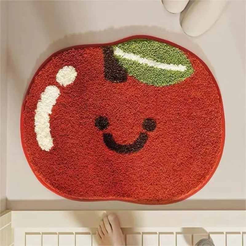 VIKAMA Little Fresh Fruit Imitation Cashmere Washable Area Rug
