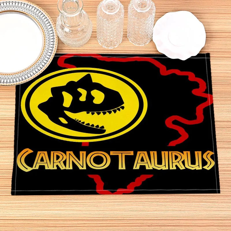 Jurassic Park Print Linen Kids Placemat Set