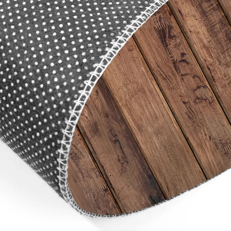 VIKAMA Vintage Wooden Non-Slip Kitchen Floor Mat Set