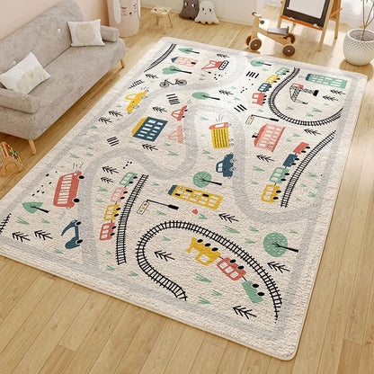 Nordic Children’s Cartoon Non-Slip Washable Area Rug