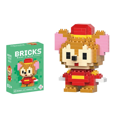 Disney Winnie LinaBell StellaLou Building Blocks Toy Set