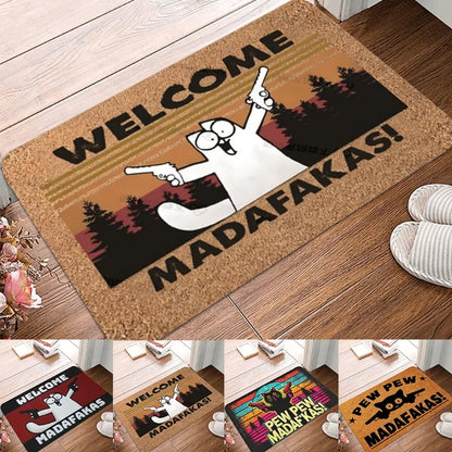 Cat Pattern Non-Slip Washable Door Mat