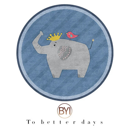 Cartoon Cute Round Non-Slip Area Rug