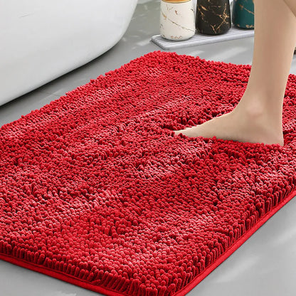 Cheap Chenille Bathroom Mat Absorbent Non-Slip Carpet Bathtub Living Room Door Rug Home Decor