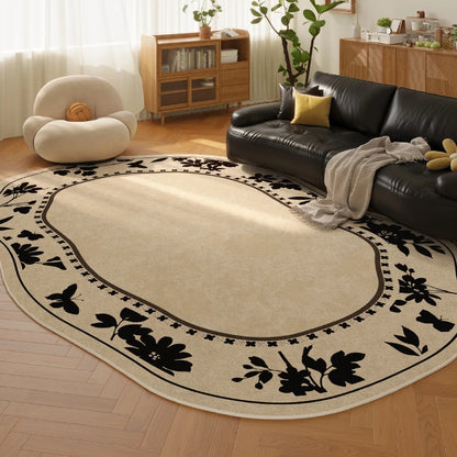 Retro Style Irregular Plush Area Rug