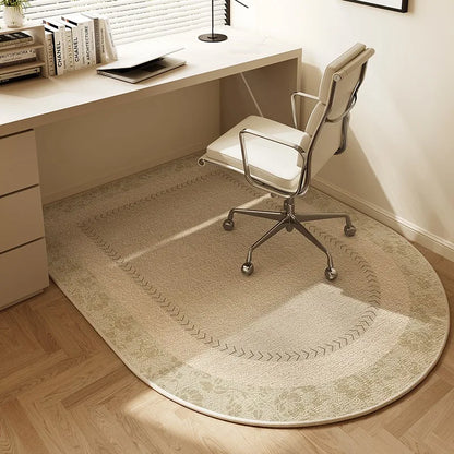 VIKAMA Chair Floor Mat Arched Non-Slip Bedroom Study Office Swivel Chair Rug