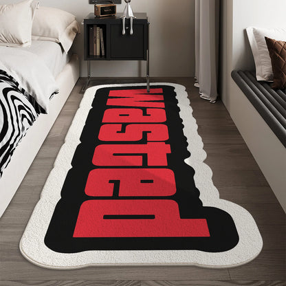 VIKAMA “WASTED” Red Print Non-Slip Floor Mat