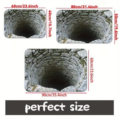 VIKAMA 3D Polyester Doormat Non-Slip Water-Absorbent Bathroom Door Mat Home Decor