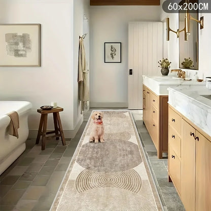 VIKAMA Modern Minimalist Corridor Carpet Non-Slip Kitchen Balcony Bedroom Long Floor Mat