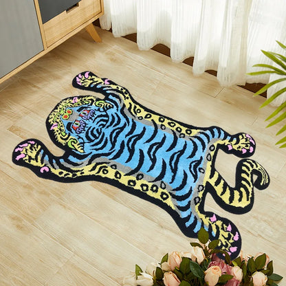 VIKAMA Bionic Tiger Decorative Rug - Unique Shaped Floor Mats for Living Room and Bedroom Decoration