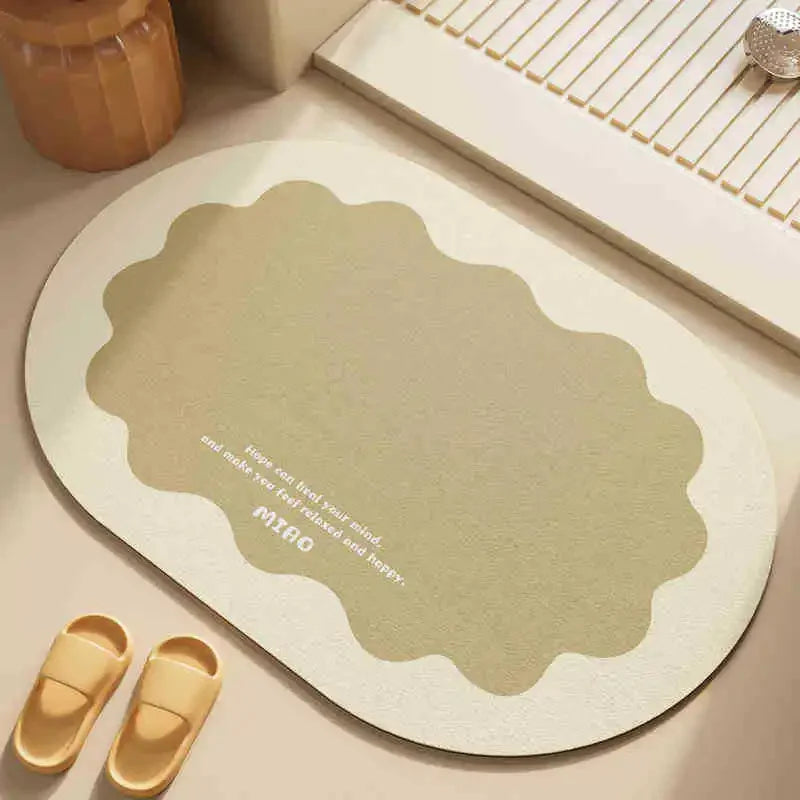 Quick-dry non-slip toilet bath mat