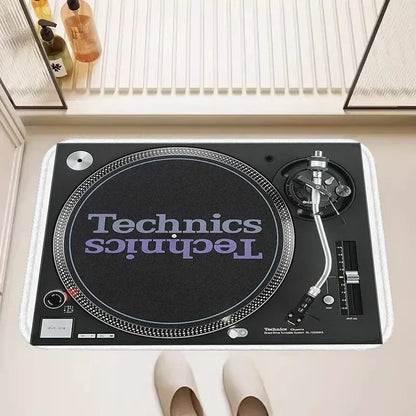 VIKAMA Record Player Theme Area Rug