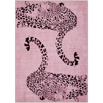 Cheetah Pattern Rug Personalized Animal Flower Carpet Non-Slip Floor Mat Bedroom Living Room Door Mat Home Decor