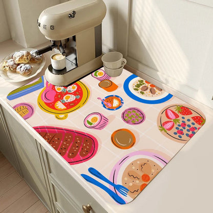 Large Super Absorbent Kitchen Drying Mat