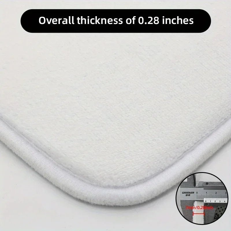 Washable 3-Piece Bathroom Rug Set Non-Slip Ocean Theme Flannel Shell Print Toilet Mat Bathtub Foot Pad Door Rug Home Decor