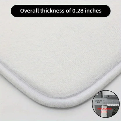 Washable 3-Piece Bathroom Rug Set Non-Slip Ocean Theme Flannel Shell Print Toilet Mat Bathtub Foot Pad Door Rug Home Decor