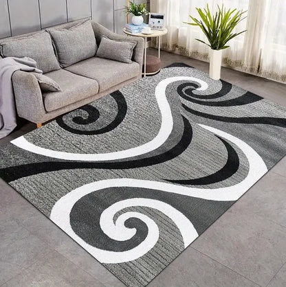 Modern soft line print floor mat