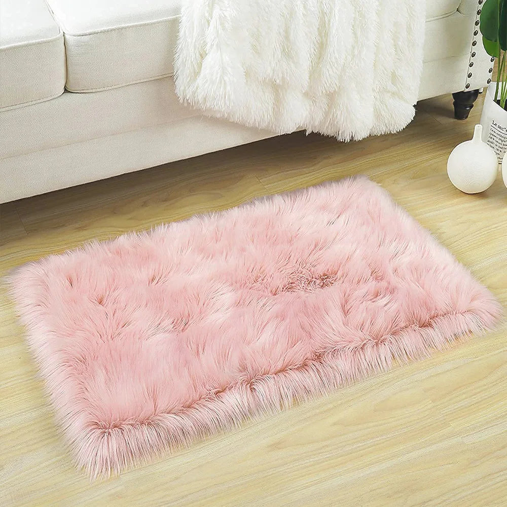 VIKAMA Silk Wool Tie-Dye Rug Non-Slip Washable Bedroom Living Room Kids Carpet Home Decor