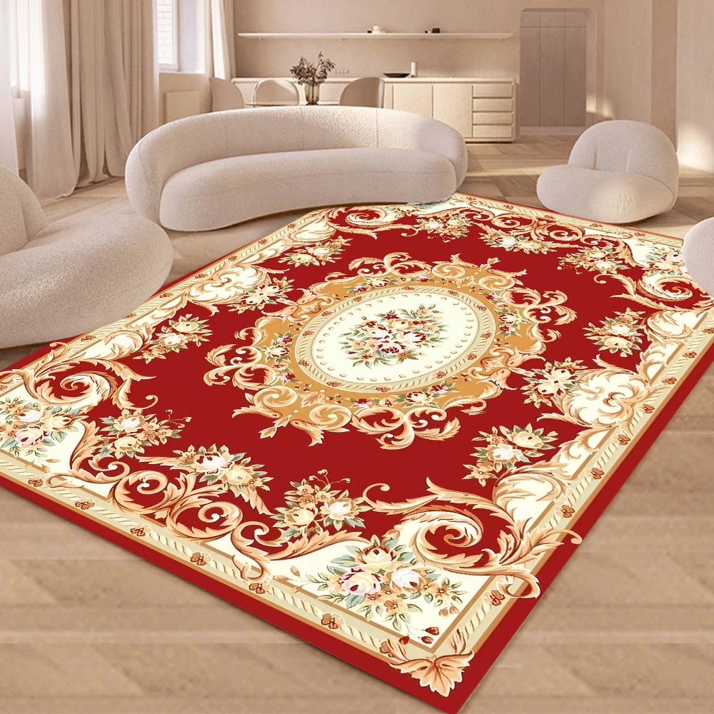 European Retro Floral Luxury Area Rug