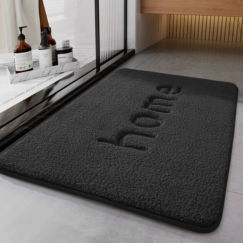 Simple Flannel Non-Slip Absorbent Bath Mat