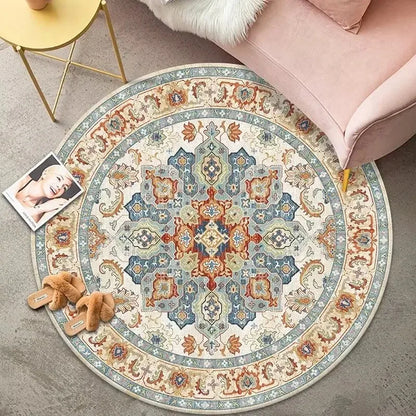 Vintage Bohemian Circular Ethnic Area Rug