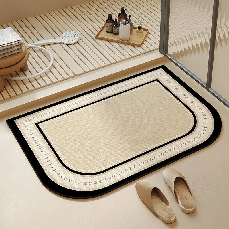 Modern non-slip absorbent bath mat