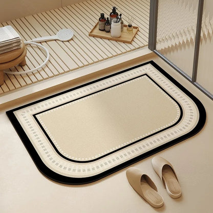 Modern non-slip absorbent bath mat