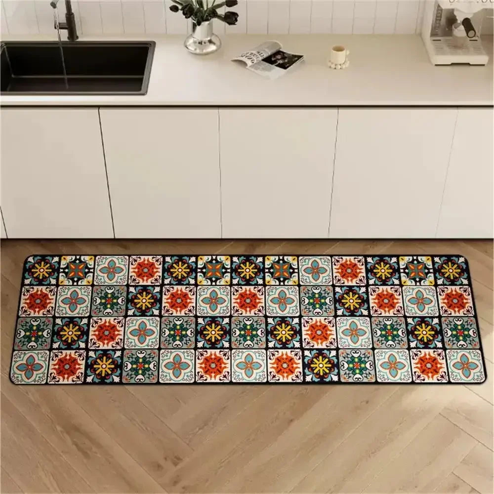 VIKAMA Anti-Slip Kitchen & Entrance Floor Mat Set