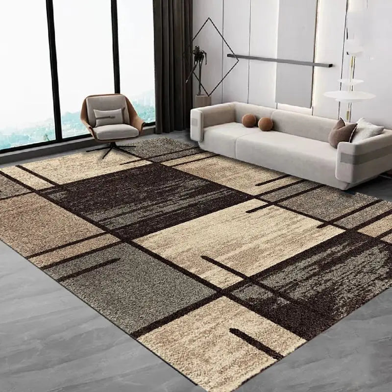 VIKAMA Nordic Simple Flannel Carpet Large Non-Slip Living Room Bedroom Floor Mat
