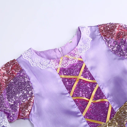 Disney Tangled Rapunzel Princess Costume Dress For Girls