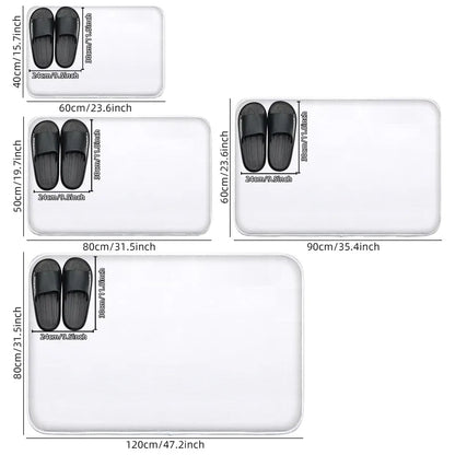Beach Seaside Bathroom Mat Absorbent Non-Slip Foot Rug Shower Room Door Carpet Machine Washable Home Decor