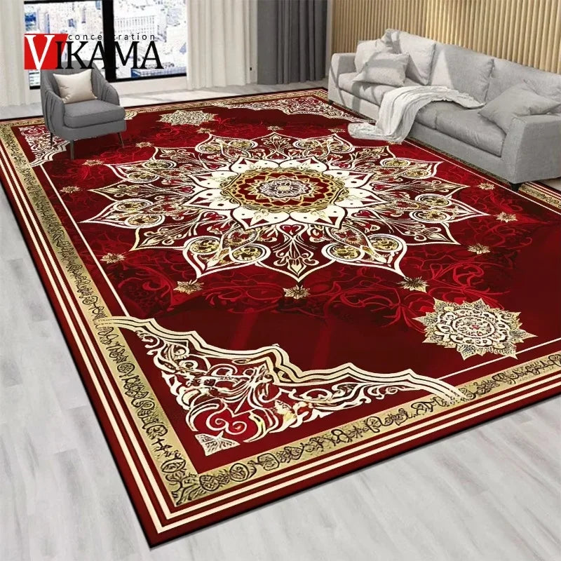 VIKAMA Persian Red Luxury Velvet Rug