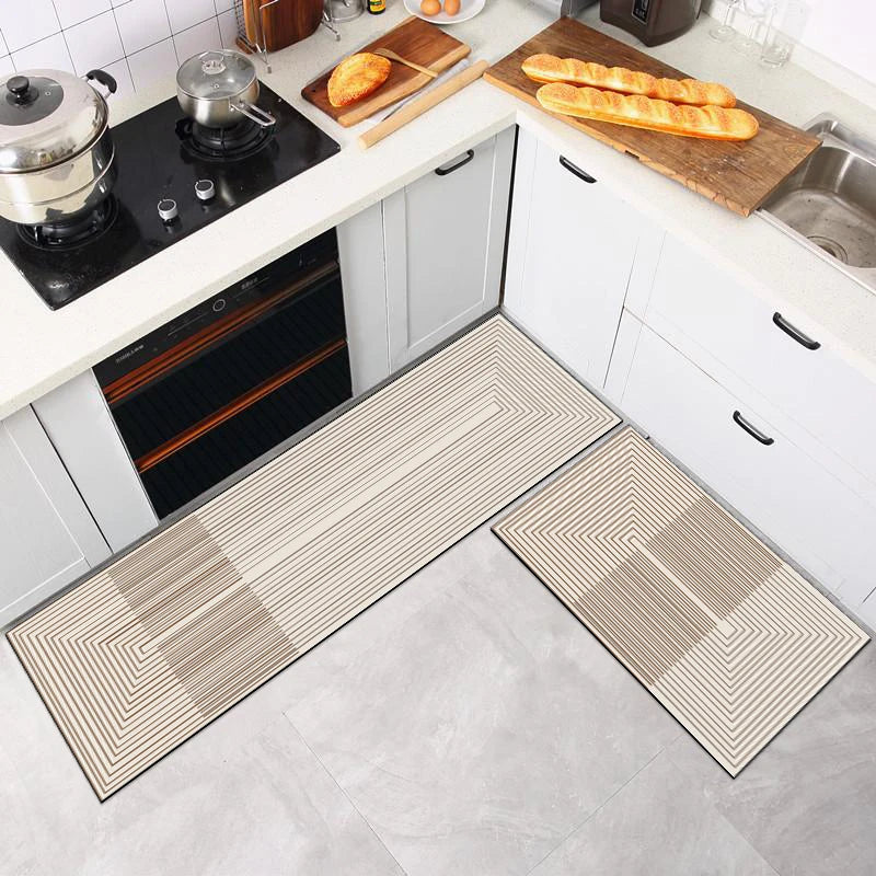 Long absorbent non-slip kitchen mat