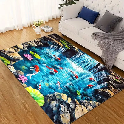 3D Koi Fish Area Rug