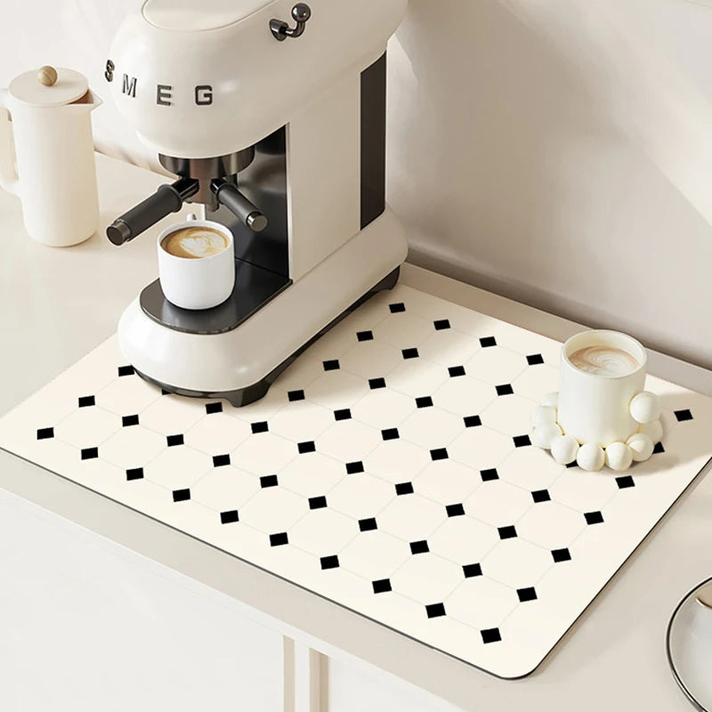 Absorbent anti-slip kitchen countertop pad