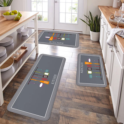 Multi-Purpose Sponge Absorbent Mat Non-Slip Kitchen Bathroom Rug Moisture-Absorbing Machine Washable Carpet