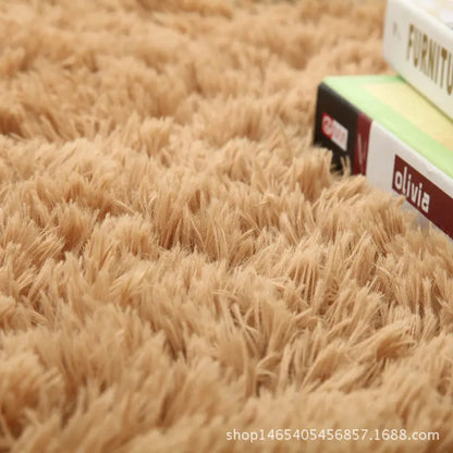Gradient Silk Wool Rug Non-Slip Machine Washable Bedroom Living Room Kids Room Carpet Home Decor